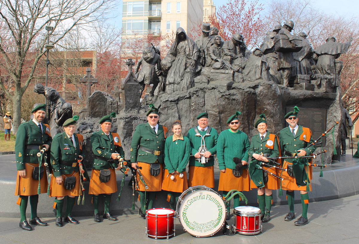 Irish Pipers at the Memorial