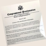 A Congressional Proclamation for the Memorial